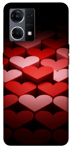 Чехол itsPrint Hearts pattern для Oppo Reno 7 4G