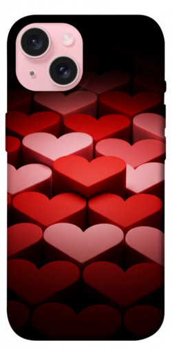 Чехол itsPrint Hearts pattern для Apple iPhone 15 (6.1")