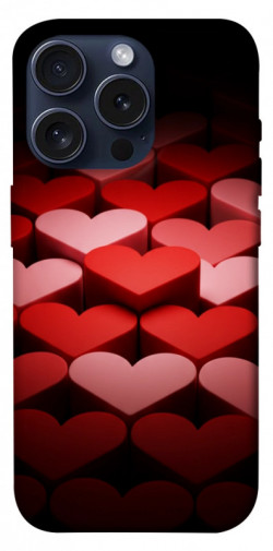 Чехол itsPrint Hearts pattern для Apple iPhone 15 Pro (6.1")