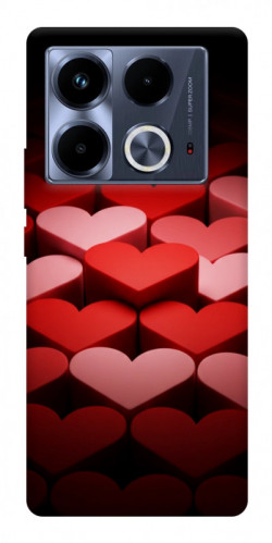 Чехол itsPrint Hearts pattern для Infinix Note 40 4G