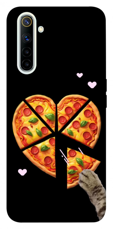 Чехол itsPrint Pizza Love Cat для Realme 6, любовь, купить оптом с доставкой