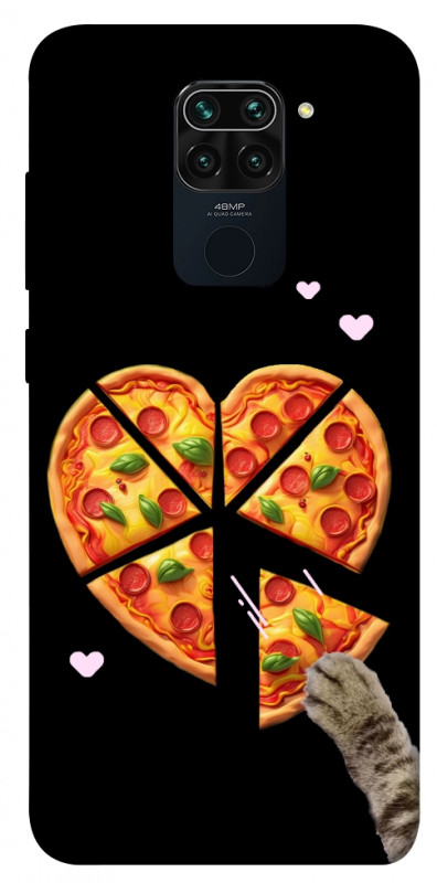 Чехол itsPrint Pizza Love Cat для Xiaomi Redmi Note 9 / Redmi 10X, любовь, купить оптом с доставкой