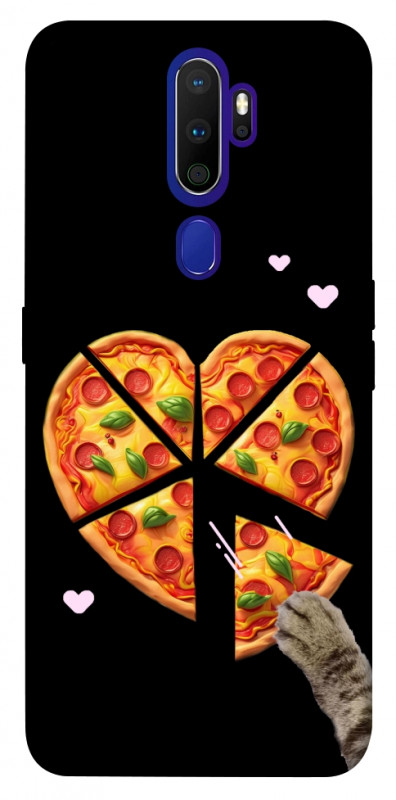 Чехол itsPrint Pizza Love Cat для Oppo A5 (2020) / Oppo A9 (2020), любовь, купить оптом с доставкой