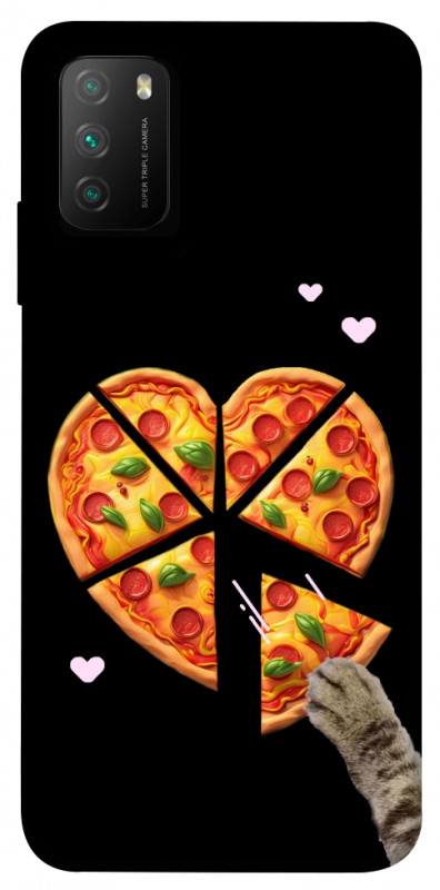 Чохол itsPrint Pizza Love Cat для Xiaomi Poco M3, кохання, купити оптом з доставкою