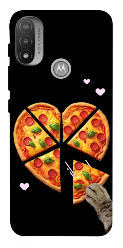 Чехол itsPrint Pizza Love Cat для Motorola Moto E20, любовь, купить оптом с доставкой