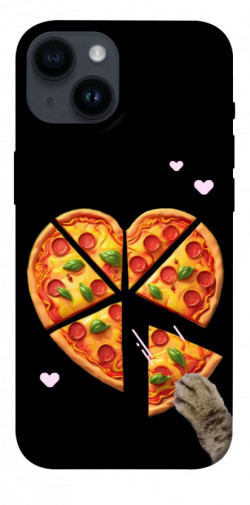 Чехол itsPrint Pizza Love Cat для Apple iPhone 14 (6.1")