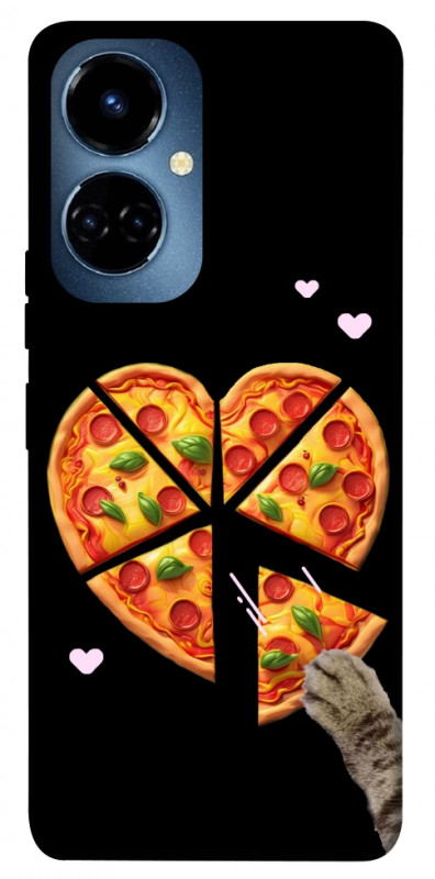 Чехол itsPrint Pizza Love Cat для TECNO Camon 19 (CI6n) / 19 Pro (CI8n), любовь, купить оптом с доставкой