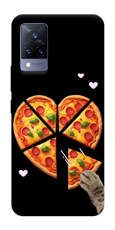 Чохол itsPrint Pizza Love Cat для Vivo V21, кохання, купити оптом з доставкою