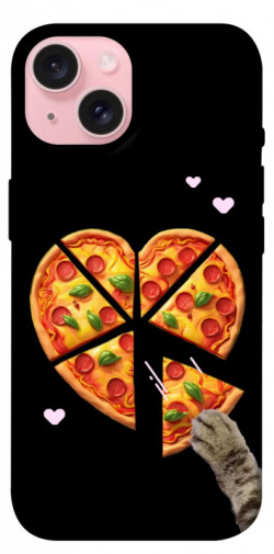 Чехол itsPrint Pizza Love Cat для Apple iPhone 15 (6.1")