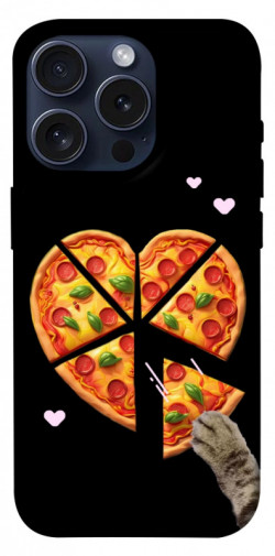 Чехол itsPrint Pizza Love Cat для Apple iPhone 15 Pro (6.1")