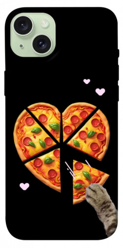 Чехол itsPrint Pizza Love Cat для Apple iPhone 15 Plus (6.7")