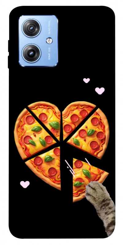 Чохол itsPrint Pizza Love Cat для Motorola Moto G84, кохання, купити оптом з доставкою