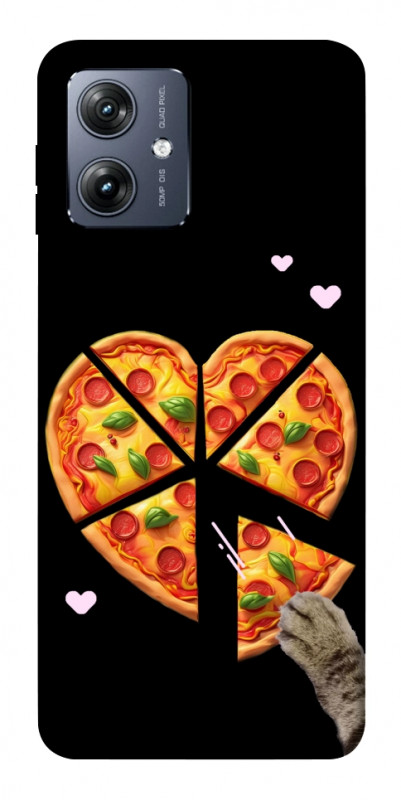 Чехол itsPrint Pizza Love Cat для Motorola Moto G54, любовь, купить оптом с доставкой