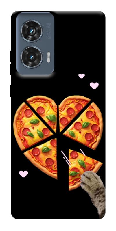 Чохол itsPrint Pizza Love Cat для Motorola Edge 50 Fusion, кохання, купити оптом з доставкою