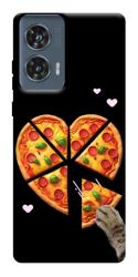Чехол itsPrint Pizza Love Cat для Motorola Edge 50 Fusion