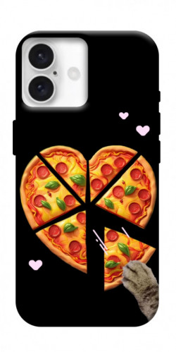 Чехол itsPrint Pizza Love Cat для Apple iPhone 16 Plus (6.7")
