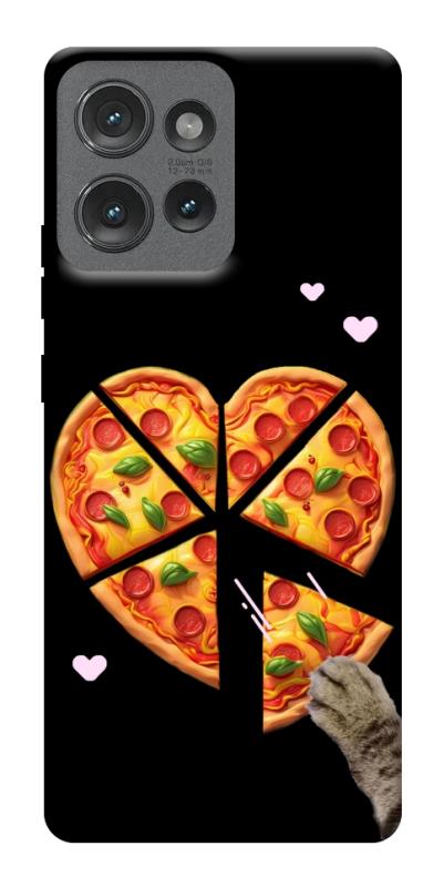 Чохол itsPrint Pizza Love Cat для Motorola Edge 50, кохання, купити оптом з доставкою