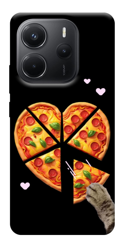 Чехол itsPrint Pizza Love Cat для Xiaomi Redmi Note 14 4G (Europe version), любовь, купить оптом с доставкой