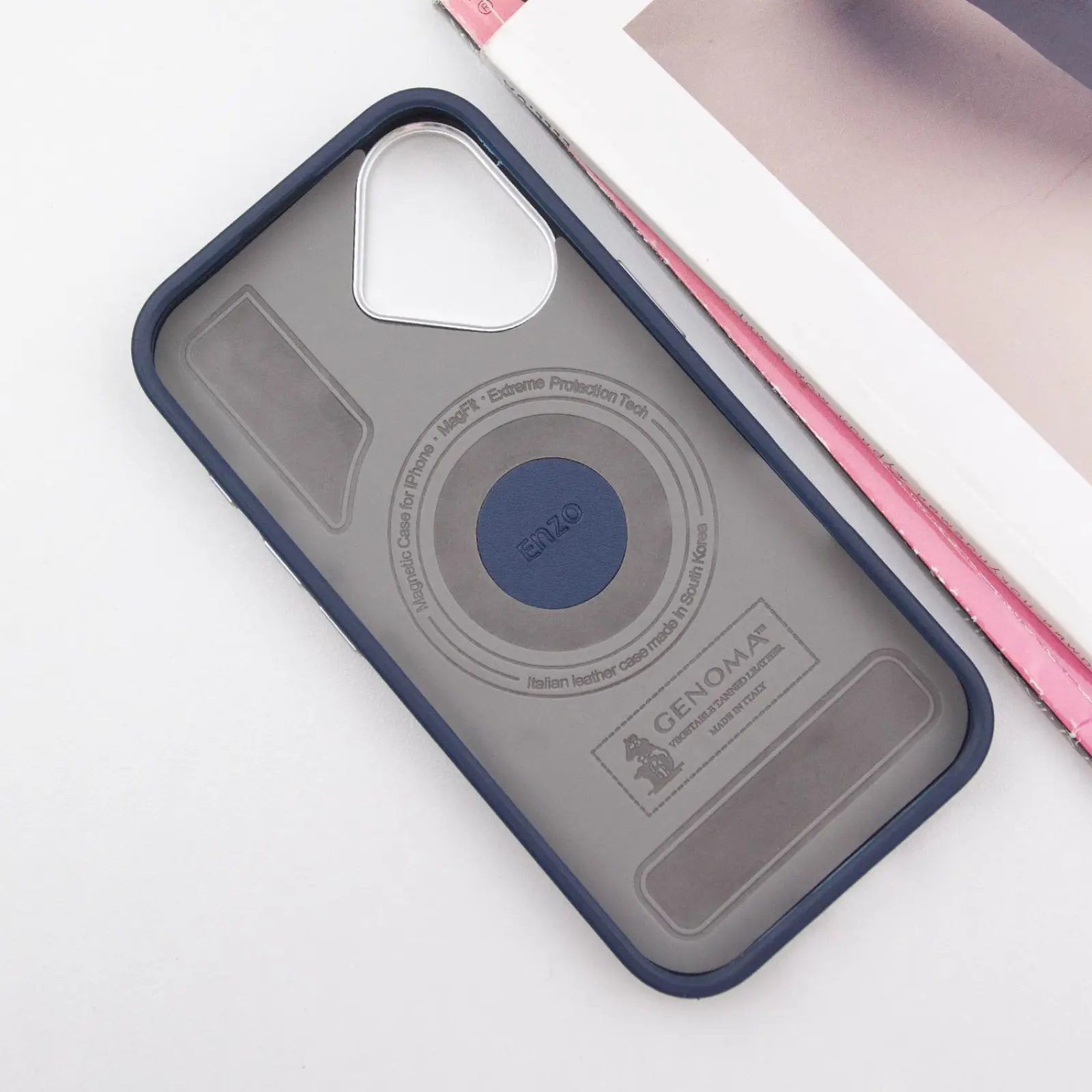 Чохол SGP PC+Leather with MagSafe для Apple iPhone 16 (6.1"), Blue 2, Штучна шкіра, купити оптом з доставкою