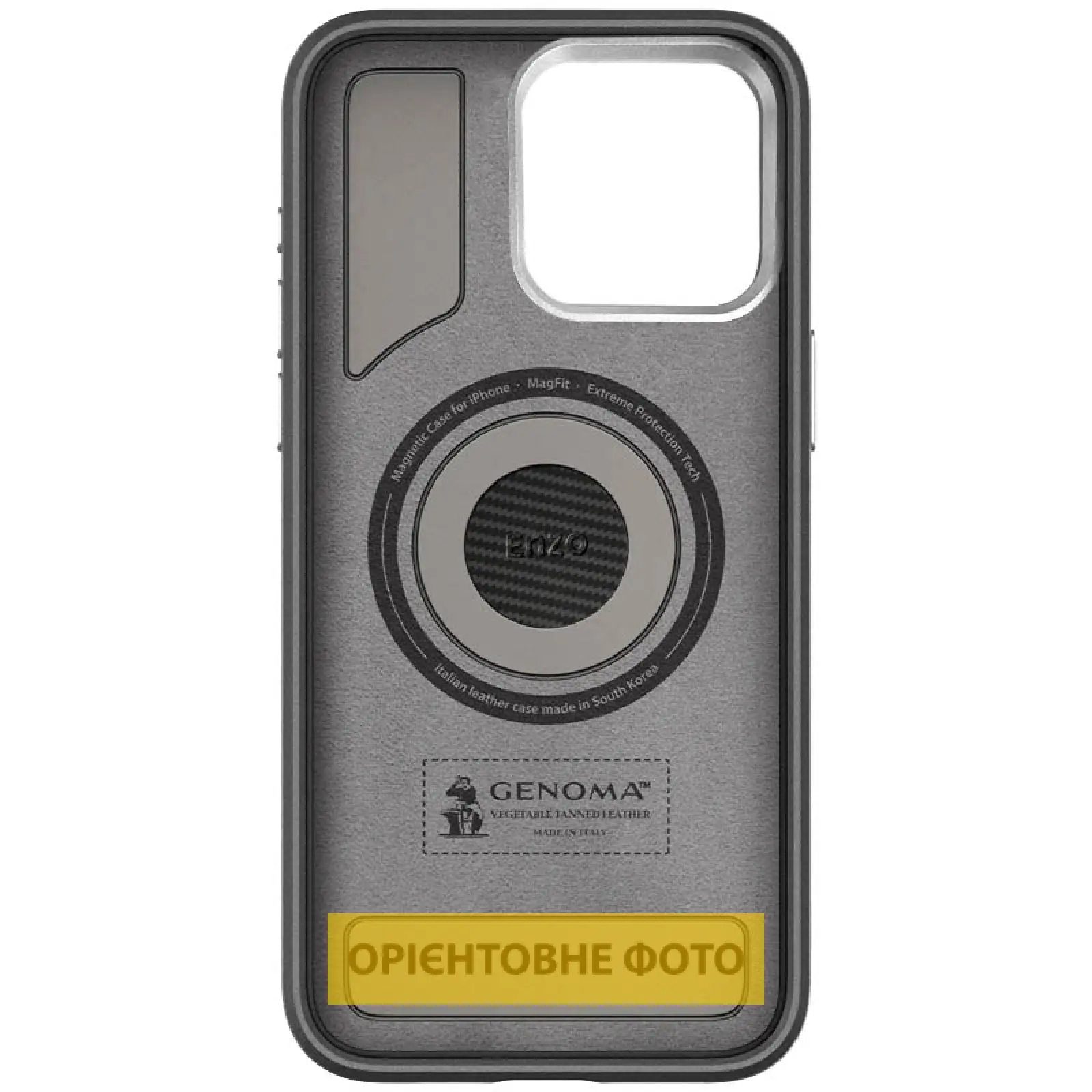 Чохол SGP PC+Leather with MagSafe для Apple iPhone 16 (6.1"), Carbon 1, Штучна шкіра, купити оптом з доставкою