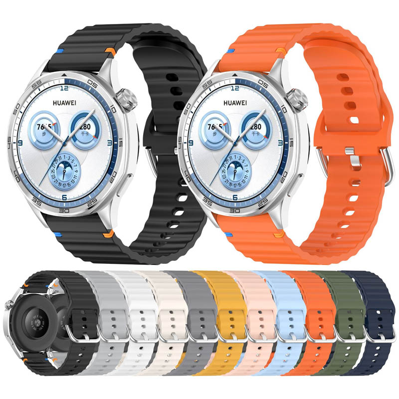 Уцінка Силіконовий ремінець Wavy для Smart Watch 22mm, Силікон (TPU), купити оптом з доставкою