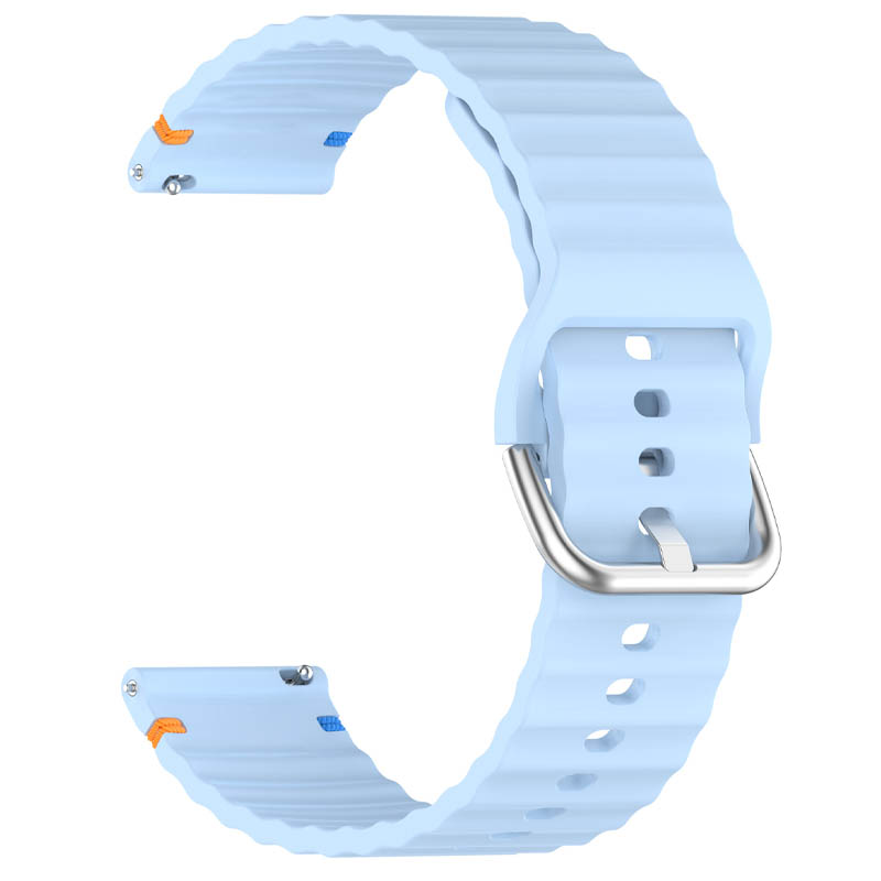 Уцінка Силіконовий ремінець Wavy для Smart Watch 22mm, Пошкоджена упаковка / Light Blue 1, Силікон (TPU), купити оптом з доставкою