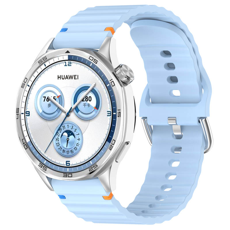 Уцінка Силіконовий ремінець Wavy для Smart Watch 22mm, Пошкоджена упаковка / Light Blue, Силікон (TPU), купити оптом з доставкою