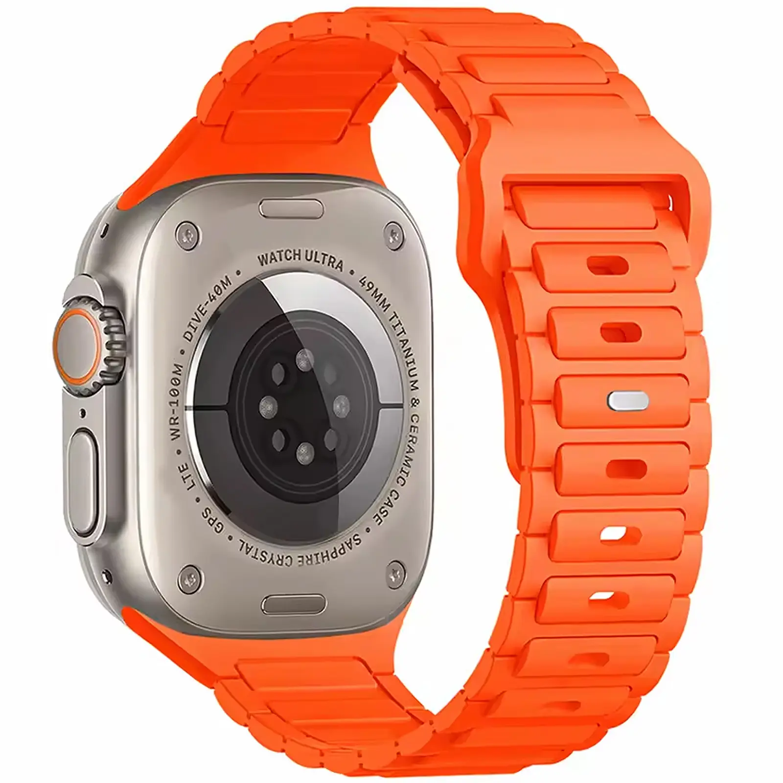 Силиконовый ремешок Defense для Apple Watch 42(ser.1-3)/44/45/46/49mm, Orange, Силикон (TPU), купить оптом с доставкой