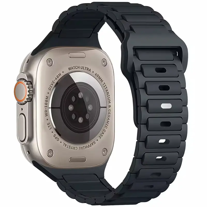 Силиконовый ремешок Defense для Apple Watch 38/40/41/42mm(ser.10) (140-190mm), Midnight Blue, Силикон (TPU), купить оптом с доставкой