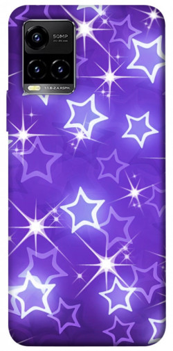 Чехол itsPrint Purple sparkles для Vivo Y21 / Y33s