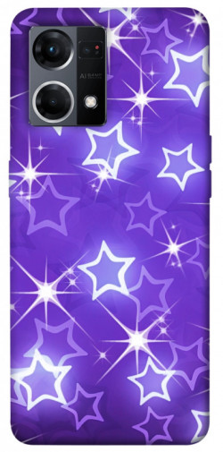 Чехол itsPrint Purple sparkles для Oppo Reno 7 4G