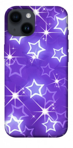 Чехол itsPrint Purple sparkles для Apple iPhone 14 (6.1")