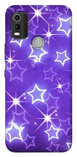 Чехол itsPrint Purple sparkles для Nokia C21 Plus
