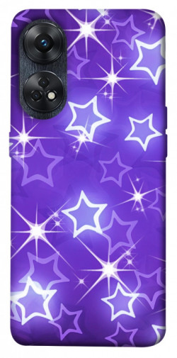 Чехол itsPrint Purple sparkles для Oppo Reno 8 T 4G