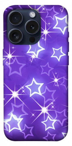 Чехол itsPrint Purple sparkles для Apple iPhone 15 Pro (6.1")