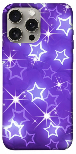 Чехол itsPrint Purple sparkles для Apple iPhone 15 Pro Max (6.7")