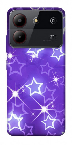 Чехол itsPrint Purple sparkles для ZTE Blade A54 4G