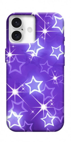 Чехол itsPrint Purple sparkles для Apple iPhone 16 (6.1")