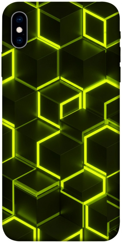 Чехол itsPrint Neon hexagon для Apple iPhone X (5.8"), паттерн, купить оптом с доставкой