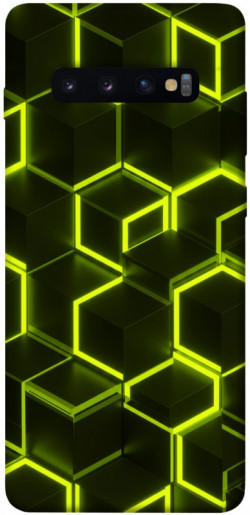 Чехол itsPrint Neon hexagon для Samsung Galaxy S10+