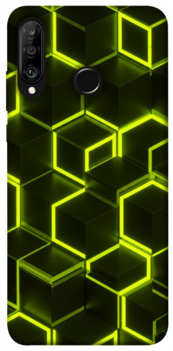 Чехол itsPrint Neon hexagon для Huawei P30 lite