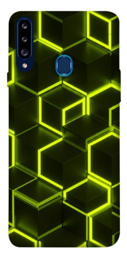 Чехол itsPrint Neon hexagon для Samsung Galaxy A20s