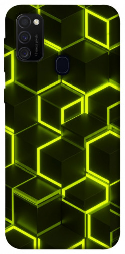 Чохол itsPrint Neon hexagon для Samsung Galaxy M30s / M21