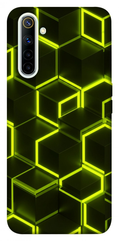Чехол itsPrint Neon hexagon для Realme 6, паттерн, купить оптом с доставкой