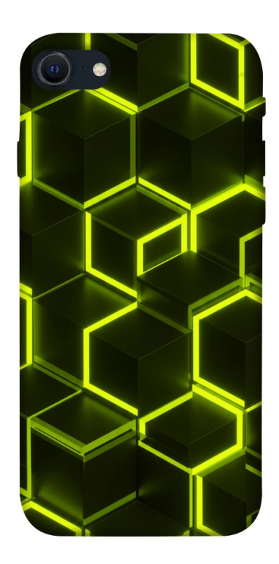 Чехол itsPrint Neon hexagon для Apple iPhone SE (2020), паттерн, купить оптом с доставкой