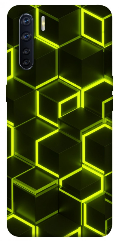 Чехол itsPrint Neon hexagon для Oppo A91, паттерн, купить оптом с доставкой