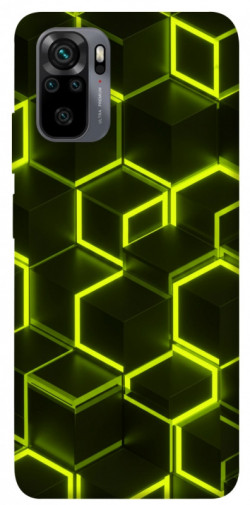 Чехол itsPrint Neon hexagon для Xiaomi Redmi Note 10 / Note 10s