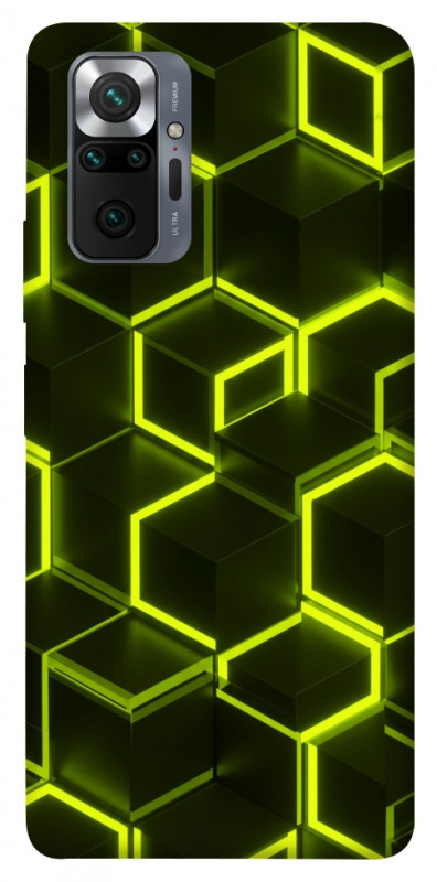 Чехол itsPrint Neon hexagon для Xiaomi Redmi Note 10 Pro, паттерн, купить оптом с доставкой