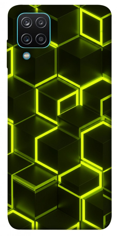 Чехол itsPrint Neon hexagon для Samsung Galaxy A12, паттерн, купить оптом с доставкой