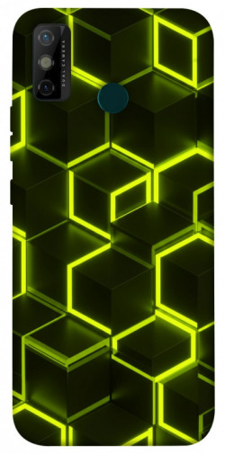 Чехол itsPrint Neon hexagon для TECNO Spark 6 Go